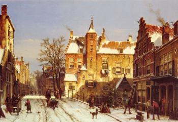 威廉 庫庫尅 A Dutch Village In Winter